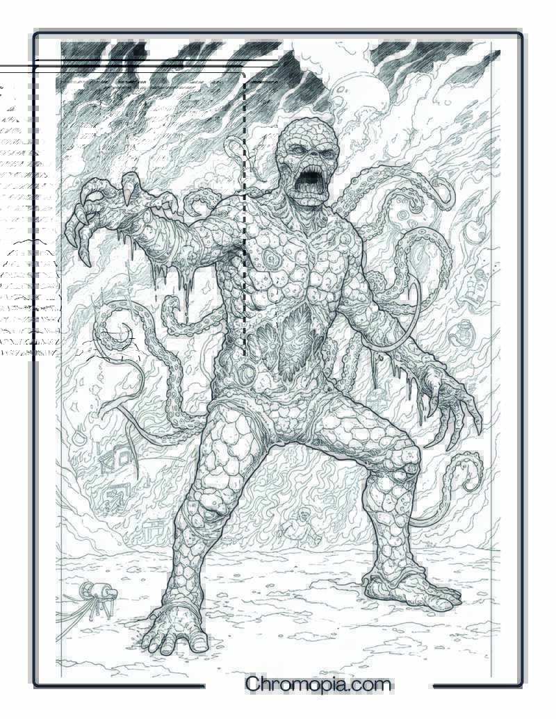 The Thing (John Carpenter) Coloring Page – Terror in the Arctic Lab