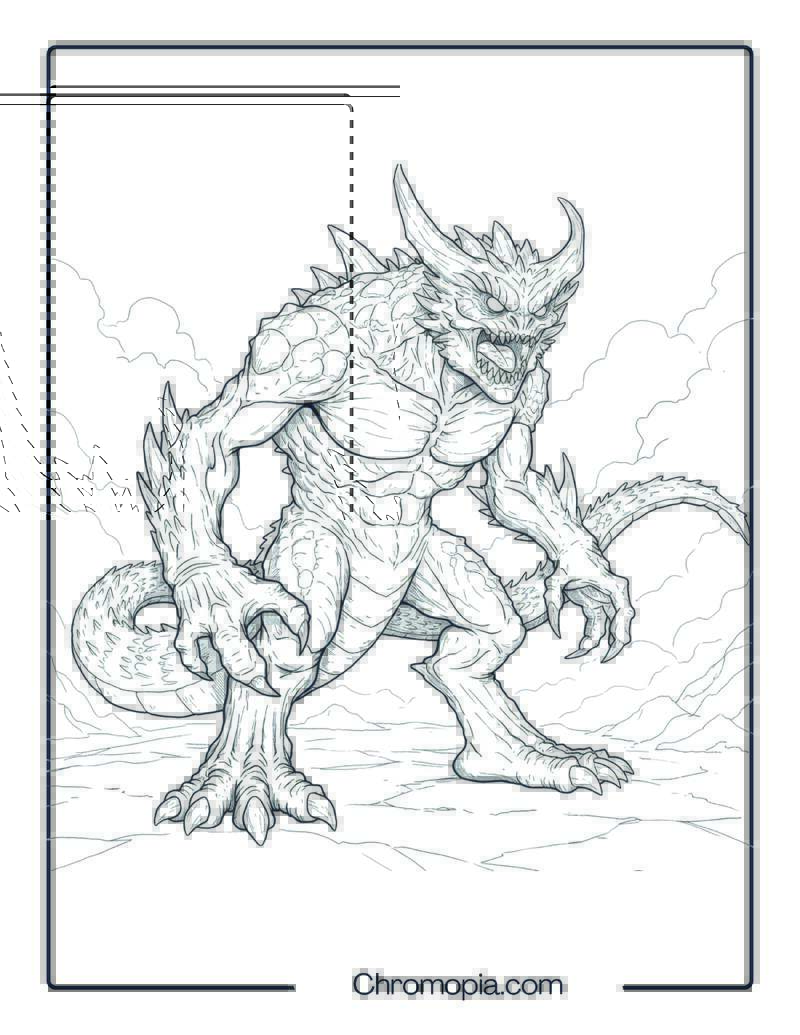 Typhon Monster Coloring Page – Father of Monsters Awakens