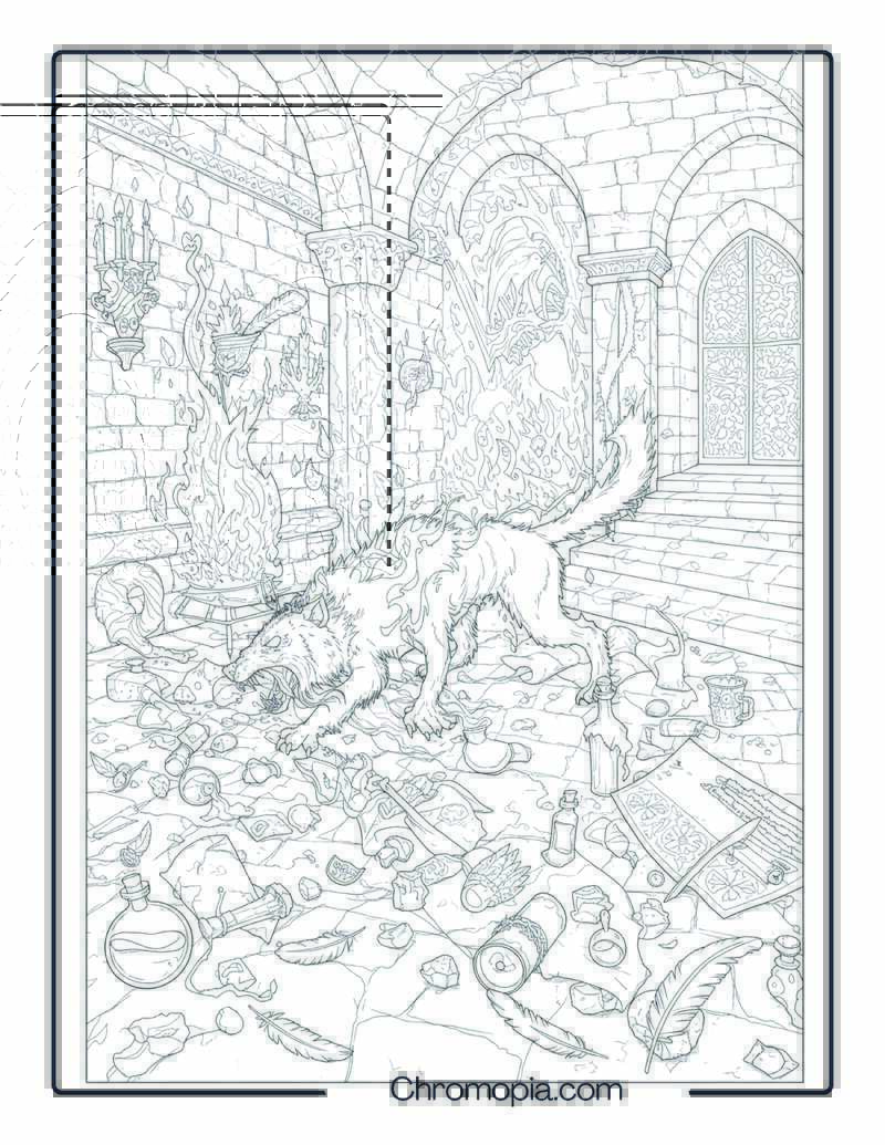 Animagus Gone Wrong Coloring Page – Forbidden Transformation