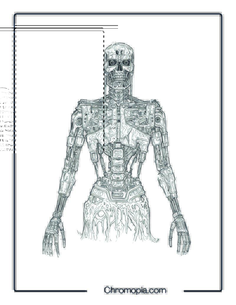 T-1000 Coloring Sheet – Liquid Death (Terminator)