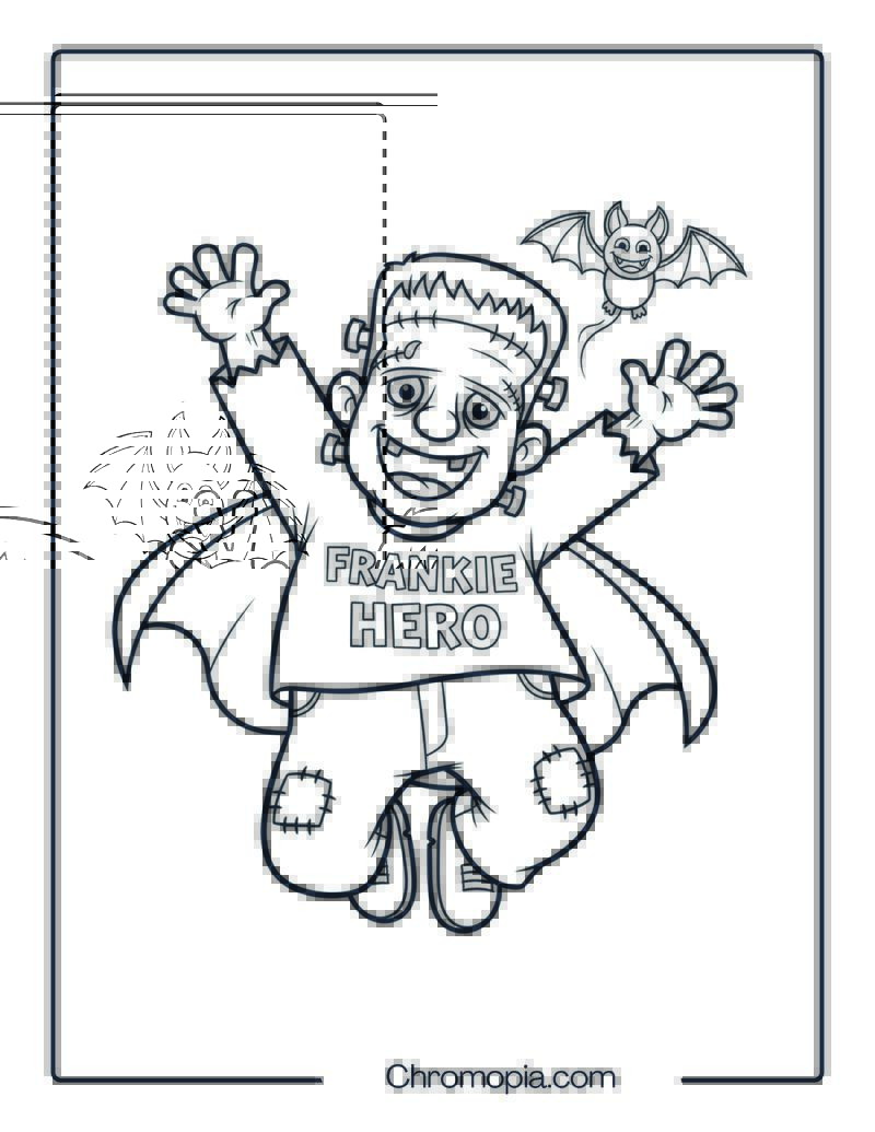 Frankenstein Coloring Page for Kids