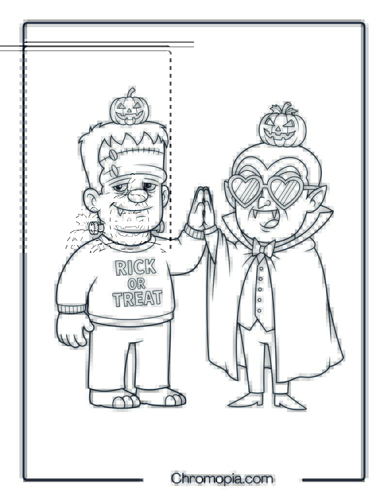 Frankenstein Dracula Coloring Pages