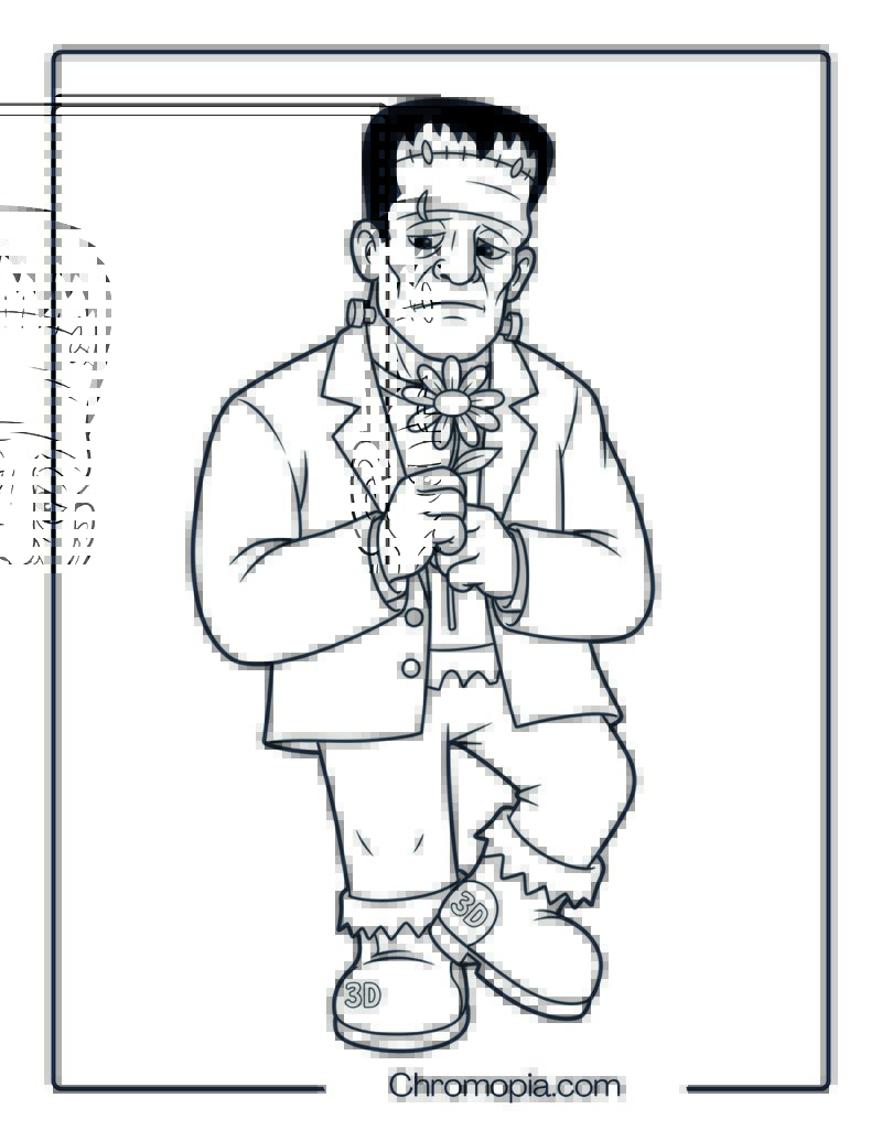 Frankenstein Monster Coloring Page