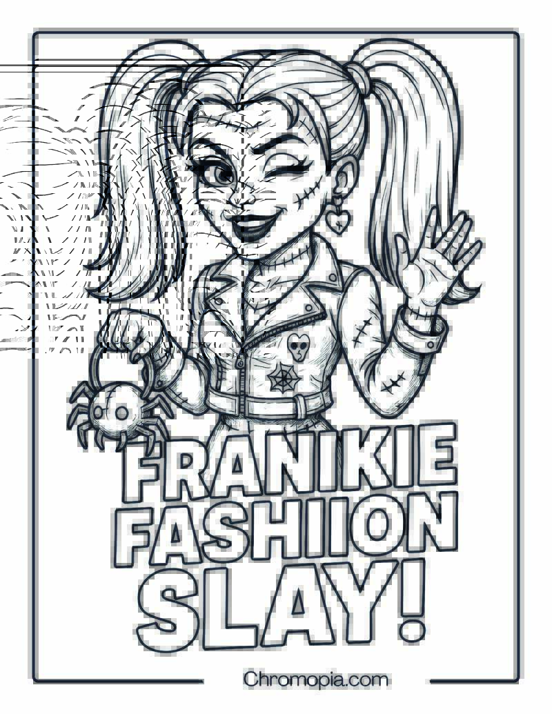 Frankenstein Monster High Coloring Page