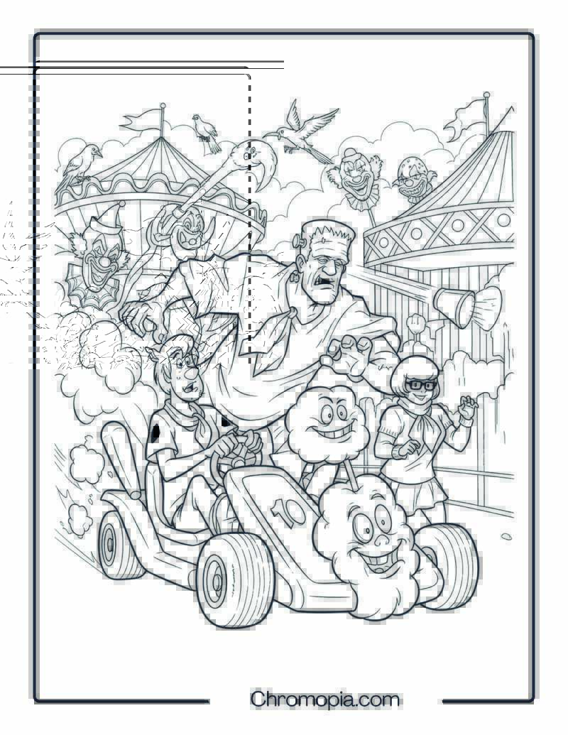 Scooby Doo Frankenstein Coloring Page