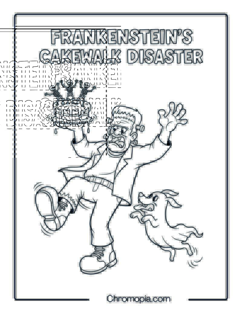 Funny Frankenstein Coloring Page