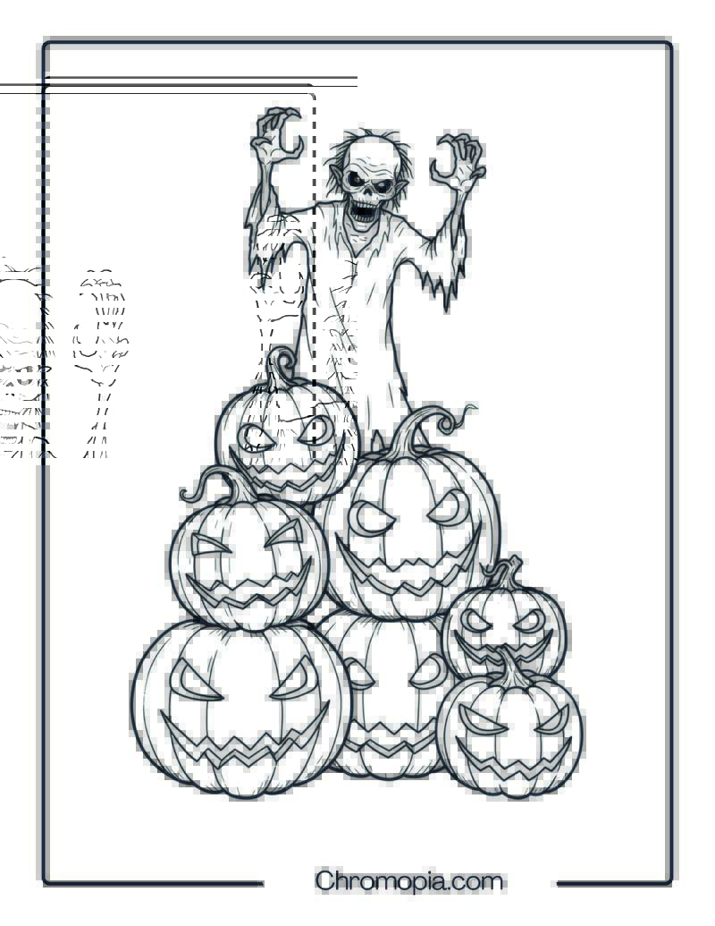 Coloring Page of Goosebumps Haunted Halloween