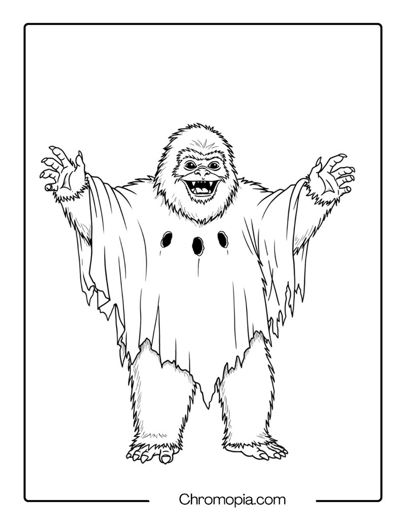 Goosebumps Abominable Snowman Coloring Page
