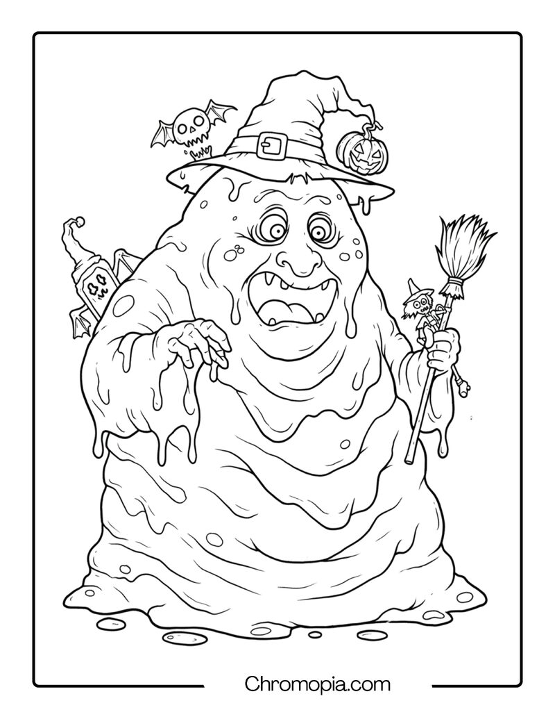 Goosebumps Blob Coloring Page