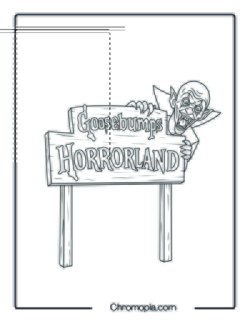 Goosebumps Horrorland Coloring Page