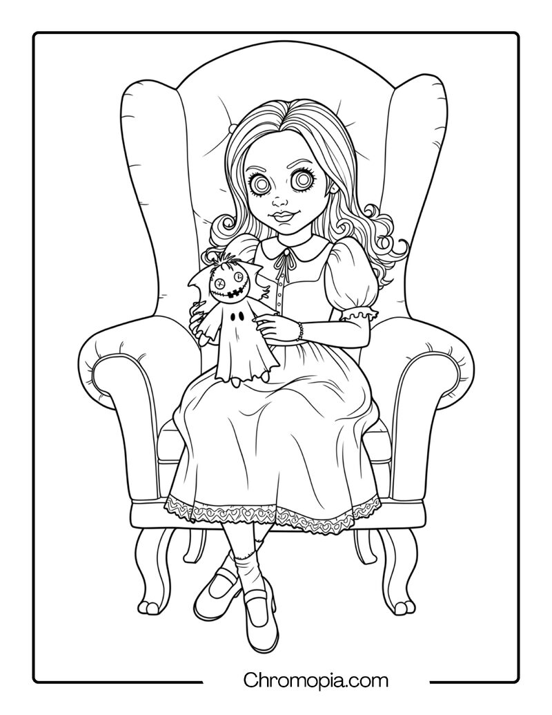 Goosebumps Lily D Coloring Page