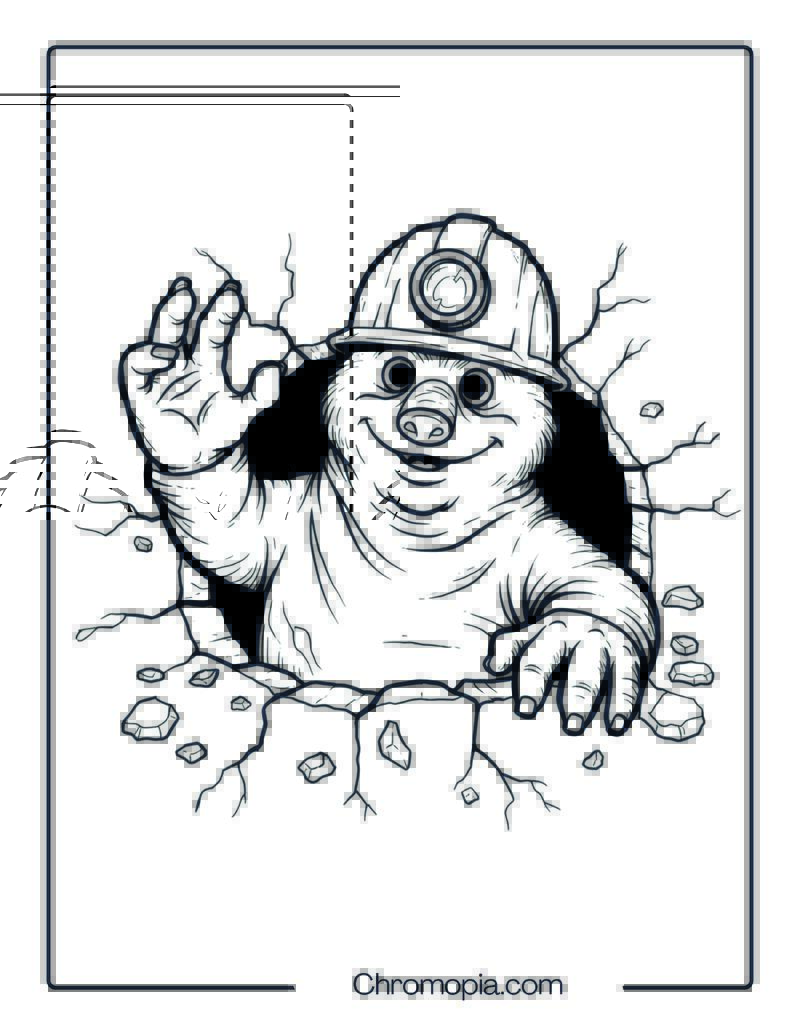 Goosebumps Moleman Coloring Page