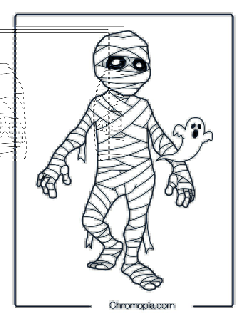 Goosebumps Mummy Coloring Page