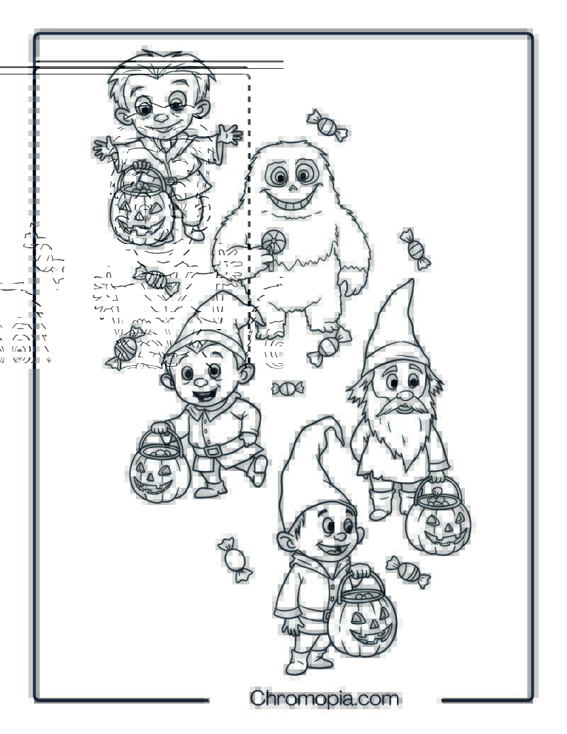 Goosebumps Trick-or-Treat Coloring Sheet