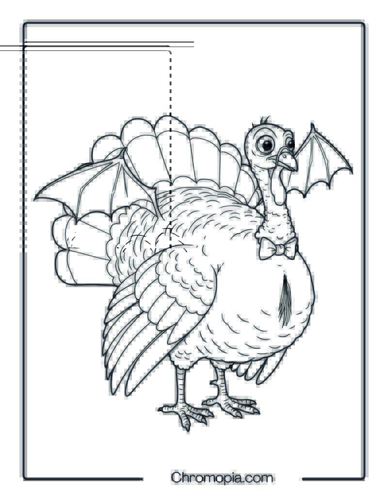 Goosebumps Turkey Coloring Page