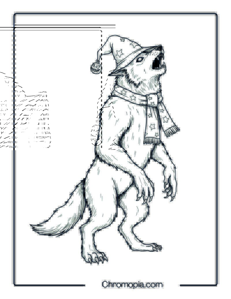 Goosebumps Werewolf Coloring Page