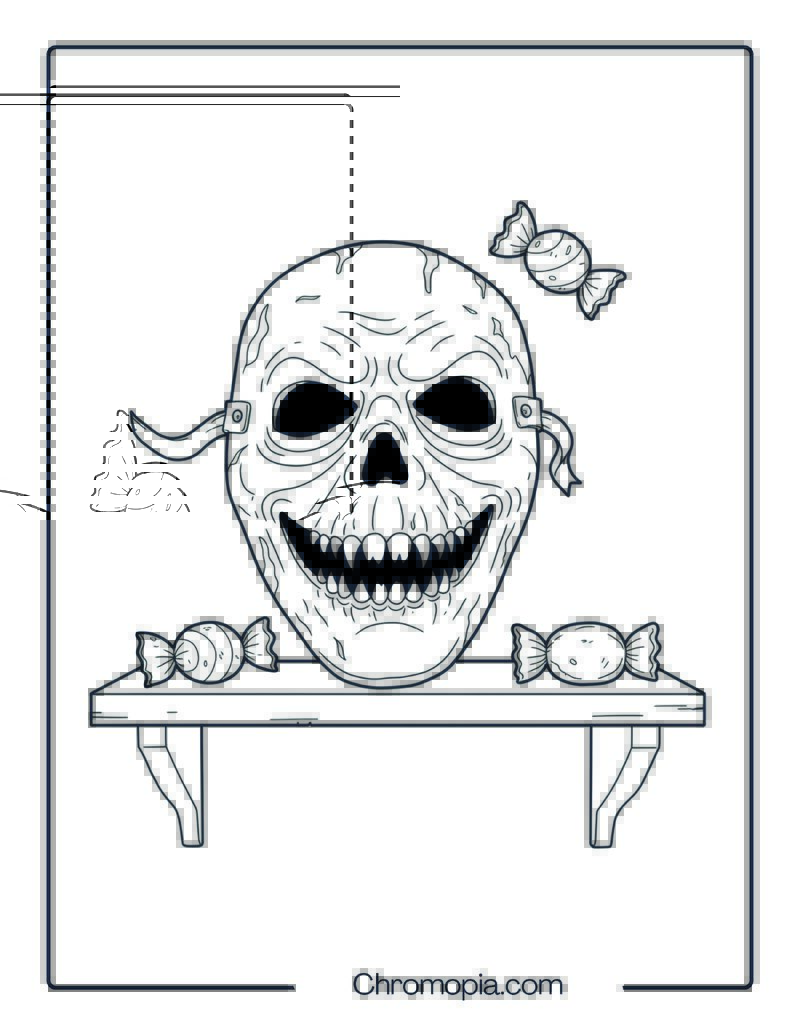 Haunted Mask Goosebumps Coloring Pages