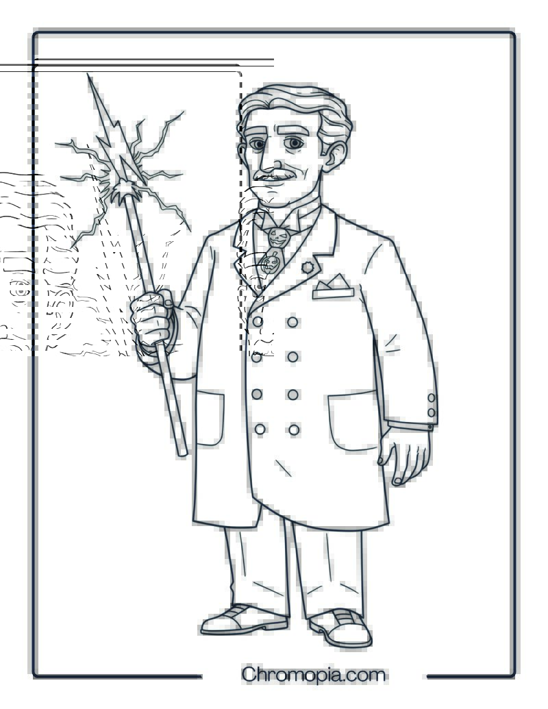 Nicholas Tesla Goosebumps Coloring Pages