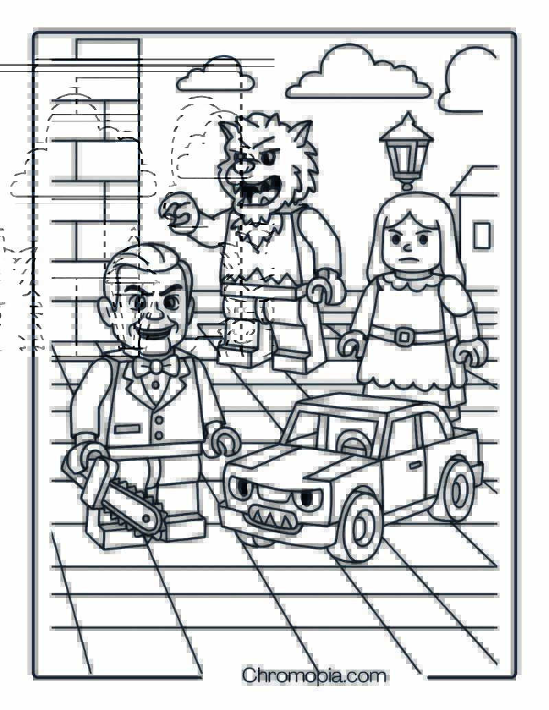 Goosebumps LEGO Horror Villains Coloring Sheet