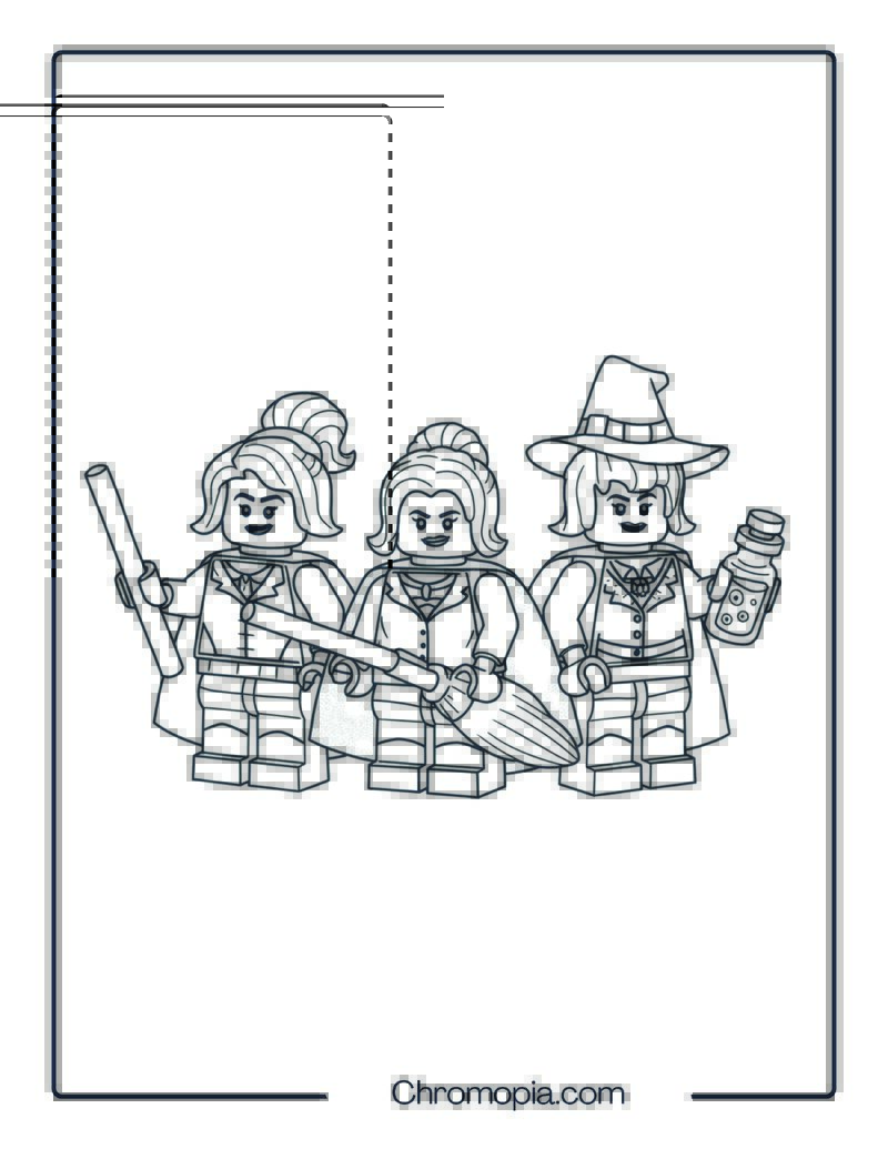 LEGO Sanderson Sisters Minifig Coloring Page