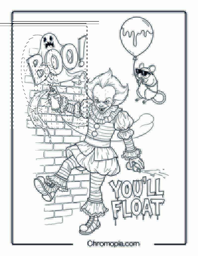 Graffiti Street Artist Pennywise coloring page