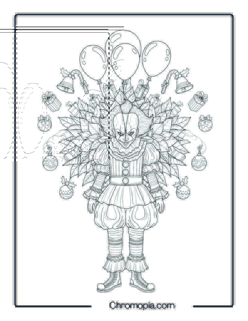 Mandala Art Christmas Pennywise coloring page