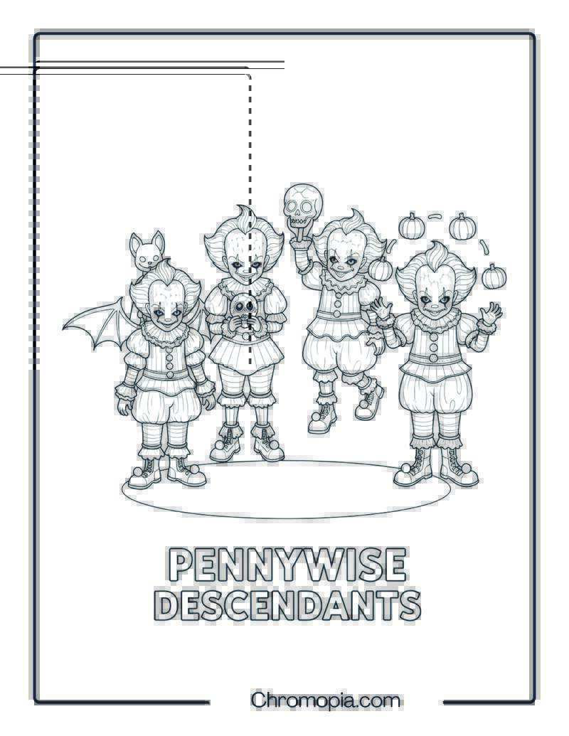 Pennywise Descendant Clown Group coloring page