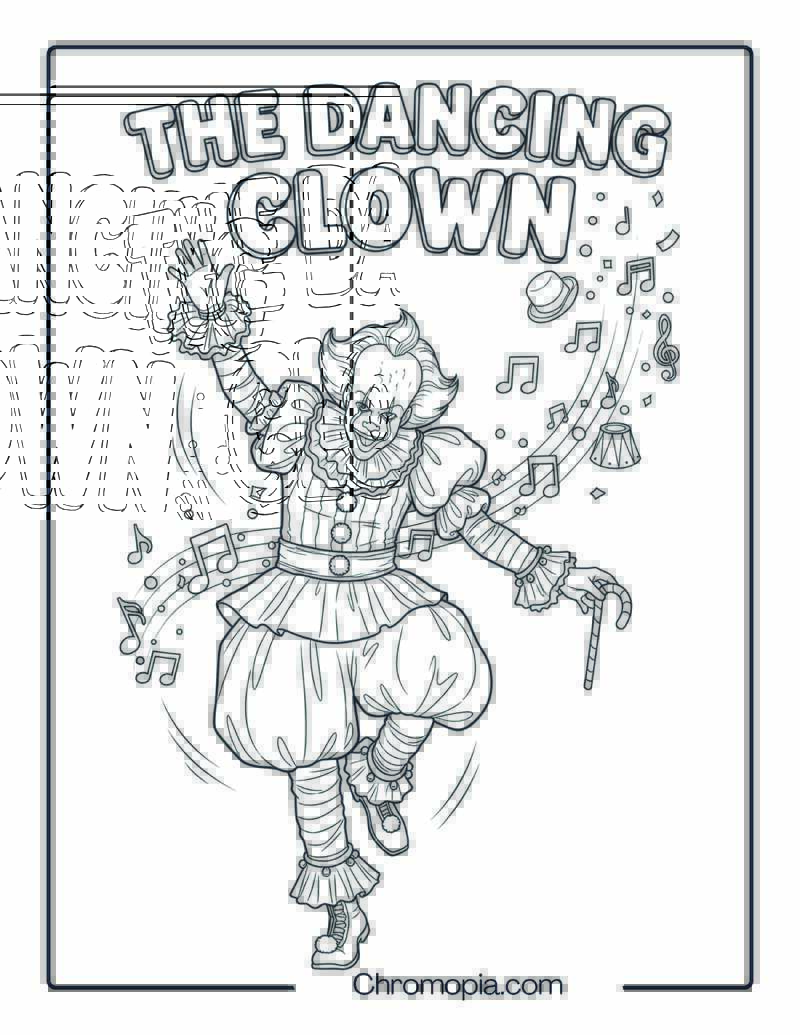 Pennywise The Dancing Clown coloring page