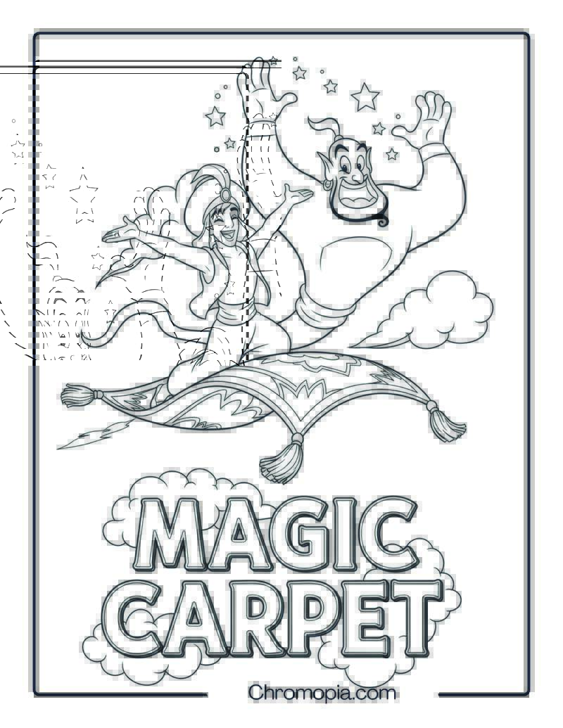 Aladdin Magic Carpet Ride coloring page
