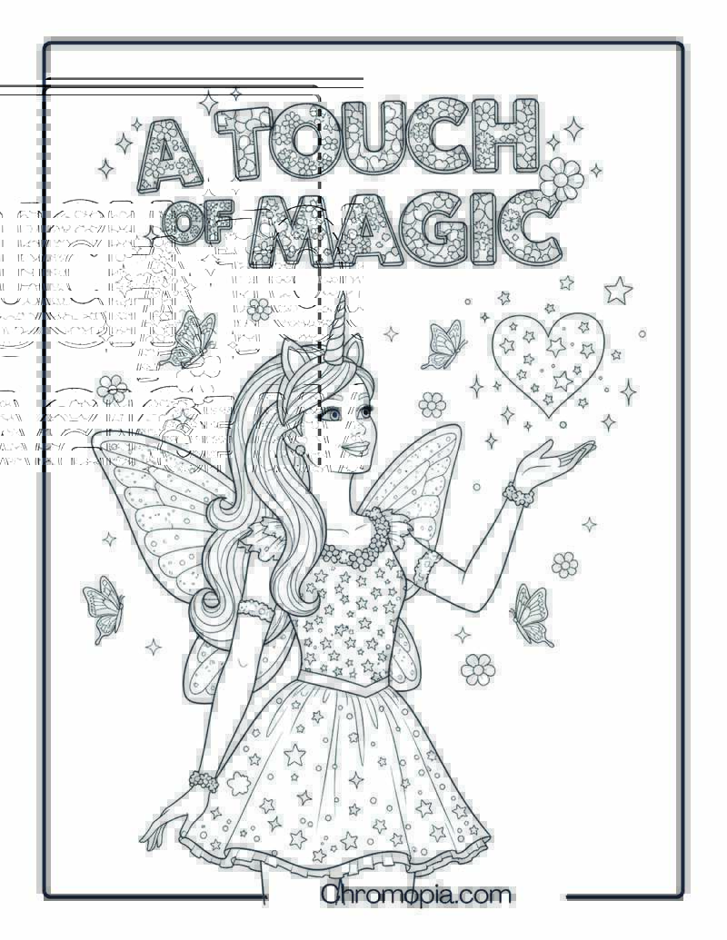 Barbie A Touch of Magic coloring page