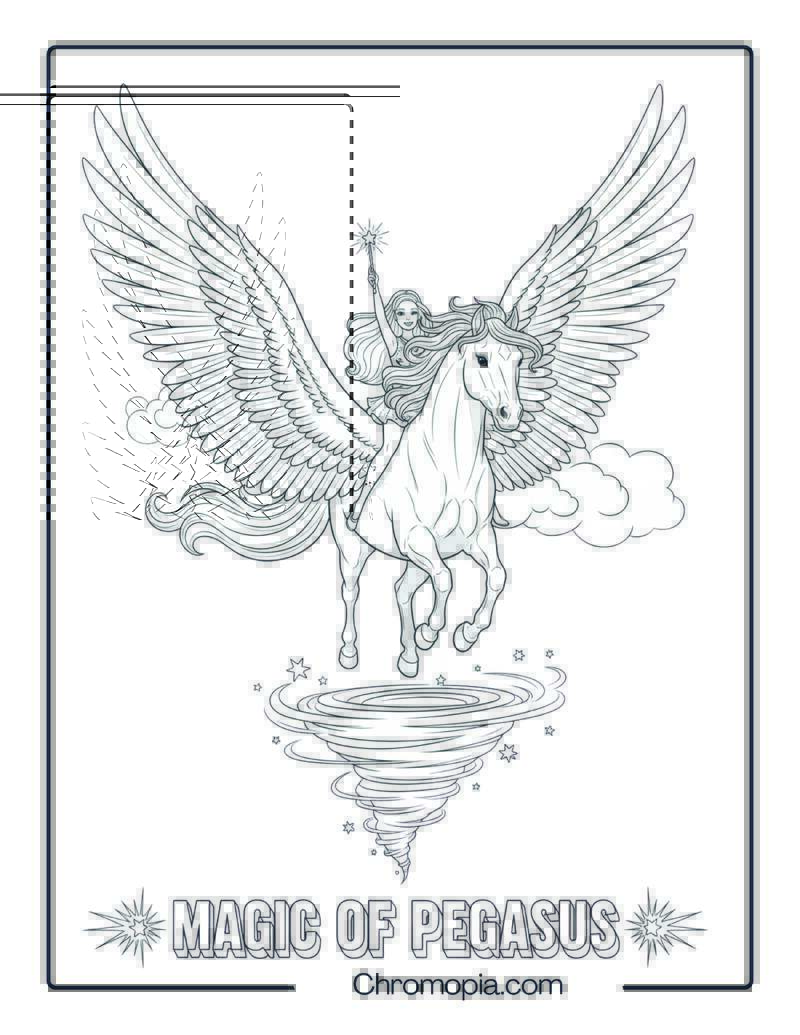 Barbie and the Magic Pegasus coloring page