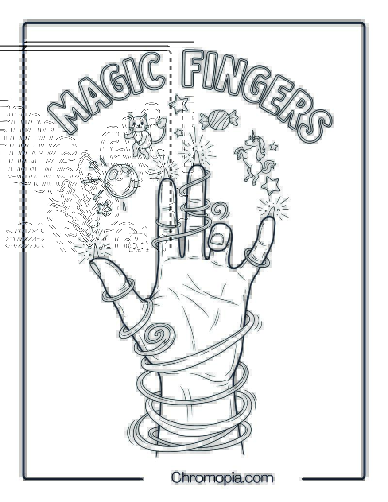 Magic Fingers Wizard Trick coloring page