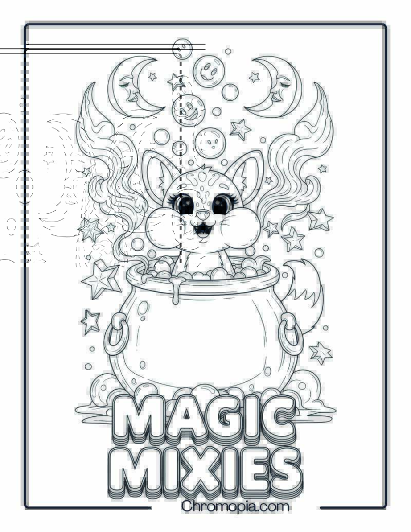Magic Mixies Cauldron coloring page