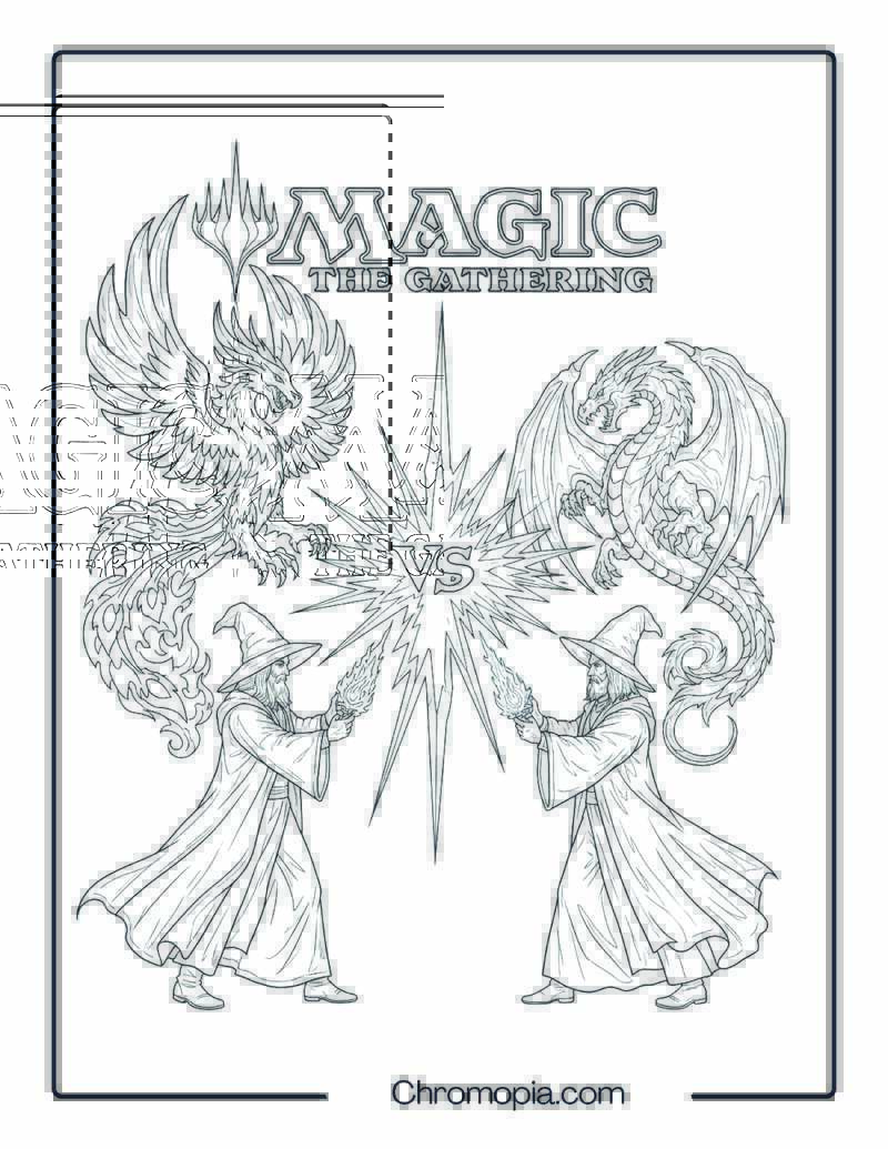 Magic The Gathering Spell Duel coloring page