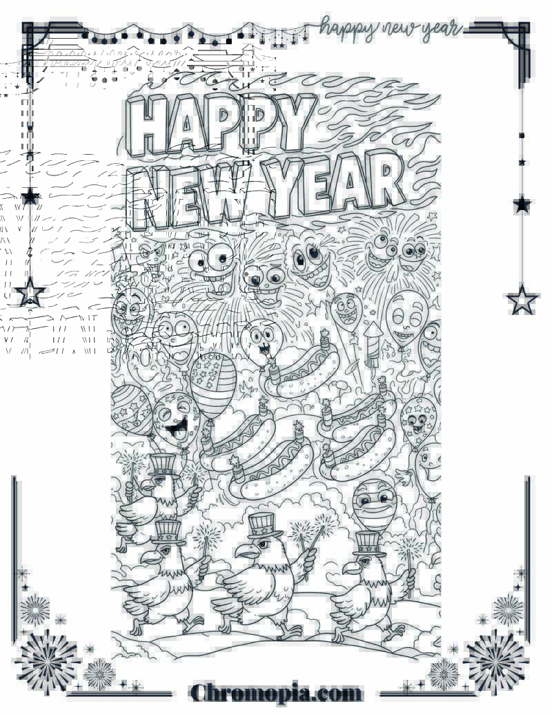 Fourth of July Firecracker Frenzy Party Bang Coloring Sheet