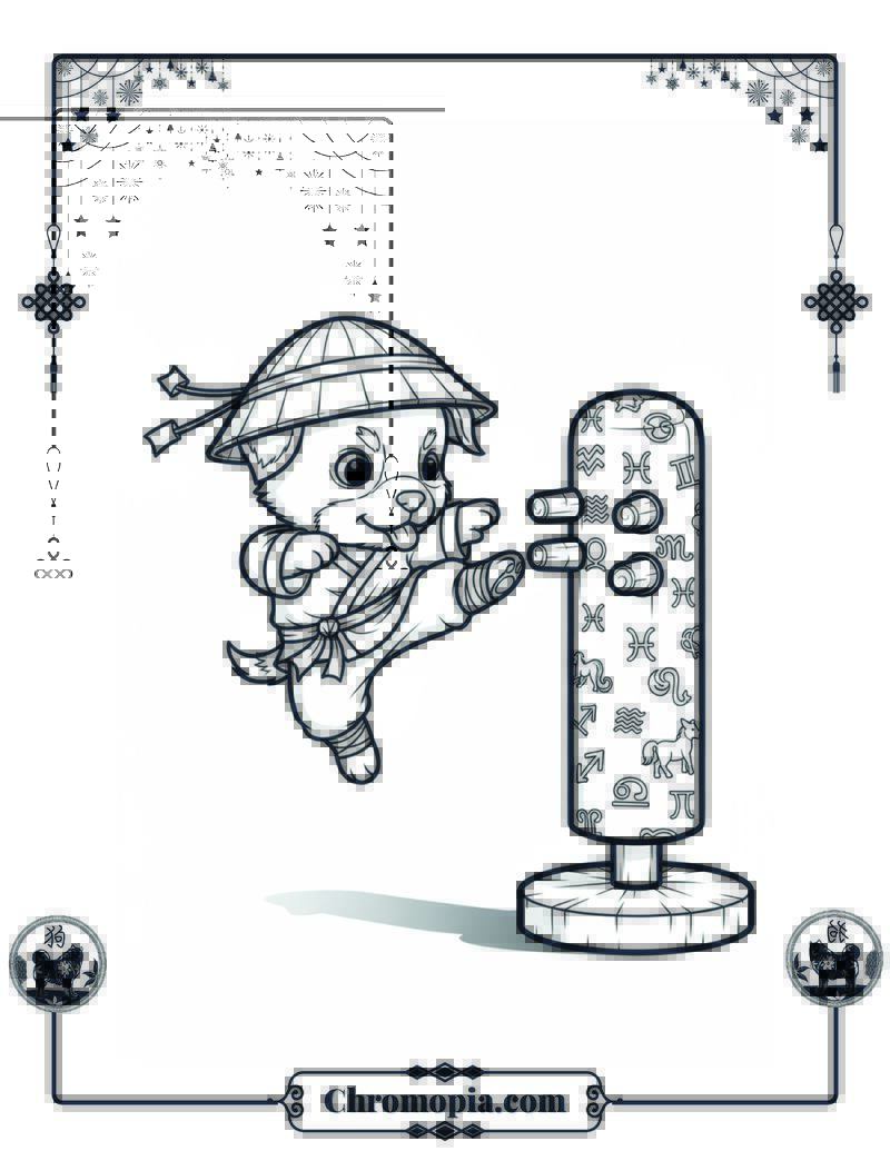Kung Fu Puppy Hero Coloring Page