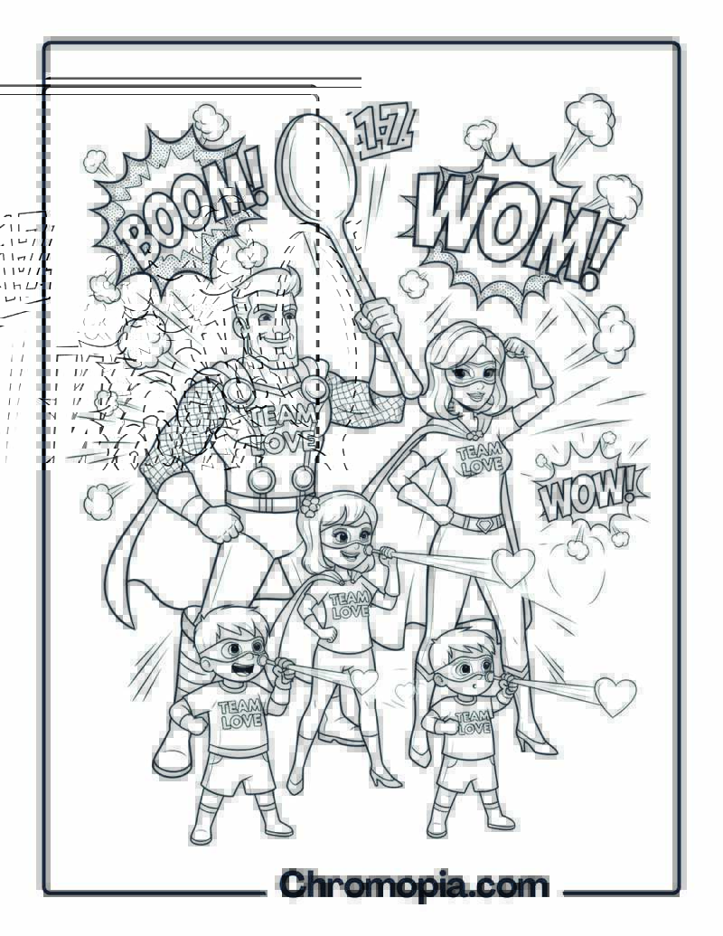 Proud Family Superhero Team coloring page