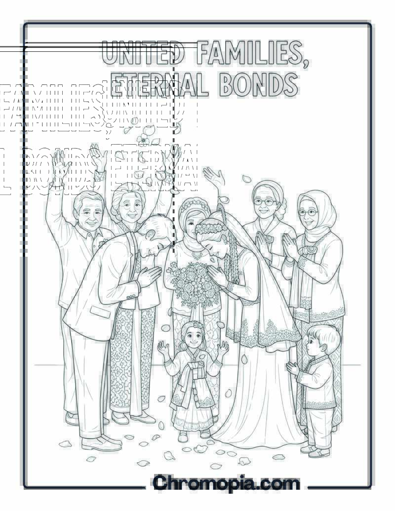 Wedding Family Blessing Moment coloring page