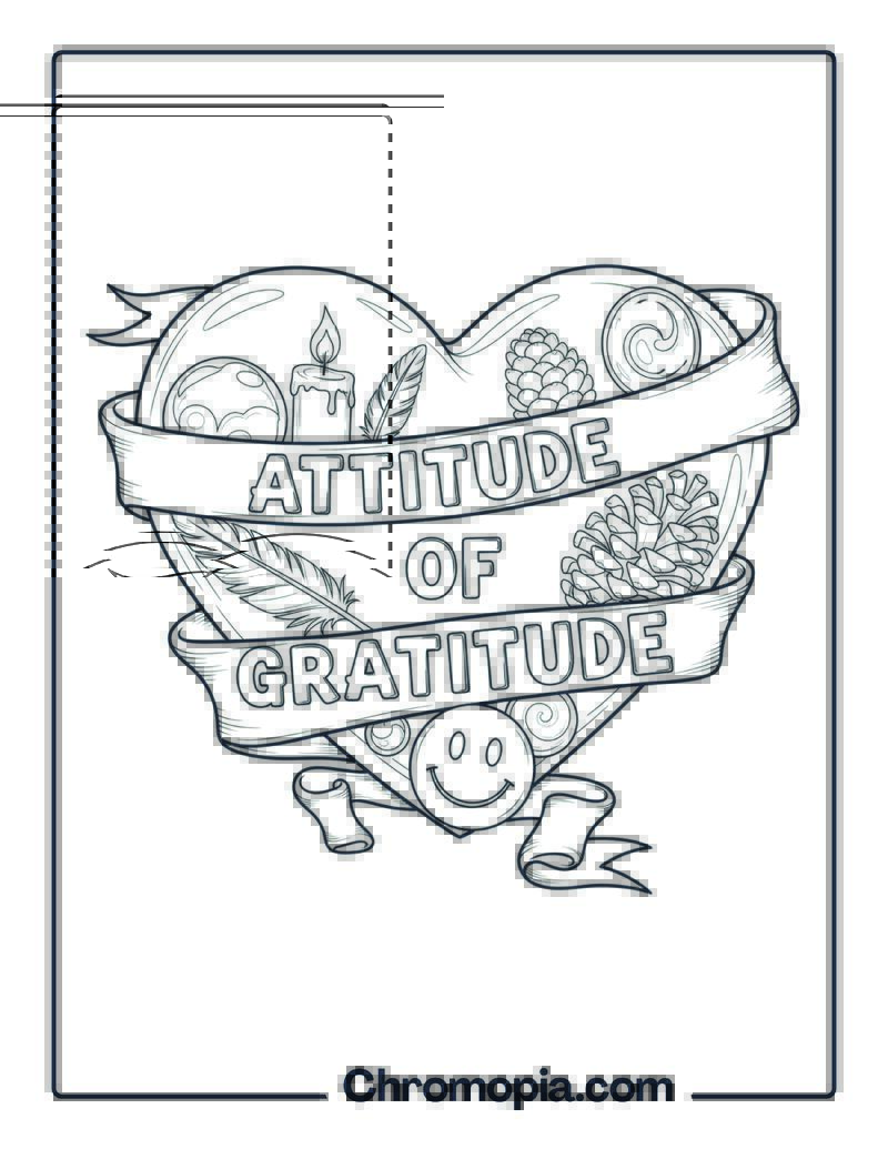 Attitude of Gratitude Coloring Page