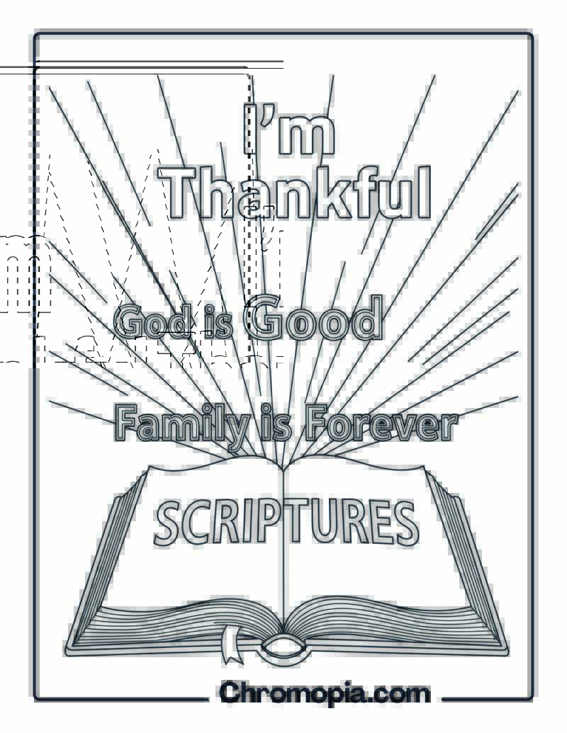 Free Printable Gratitude Coloring Pages LDS