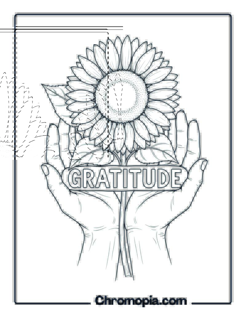 Gratitude Coloring Page Free for Adults