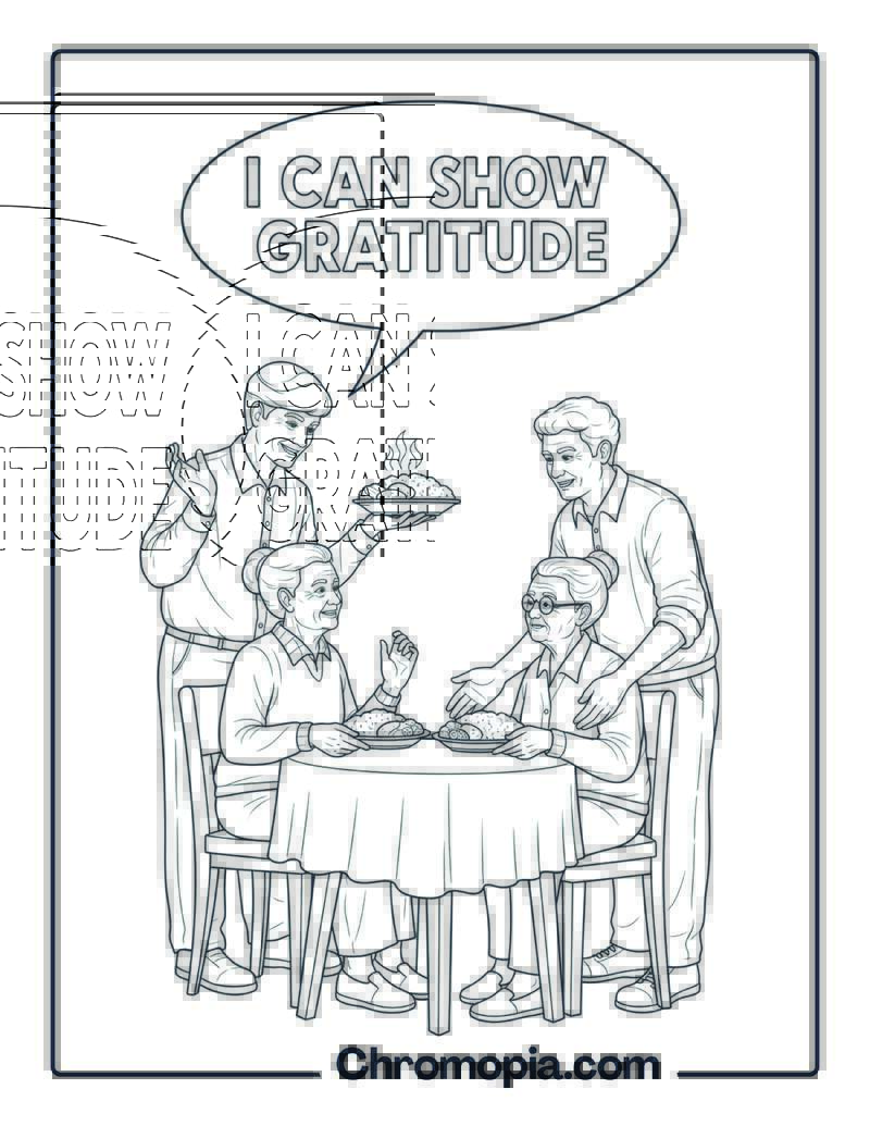 I Can Show Gratitude Coloring Page