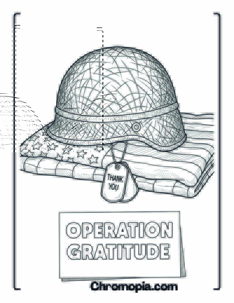 Operation Gratitude Coloring Page Printable