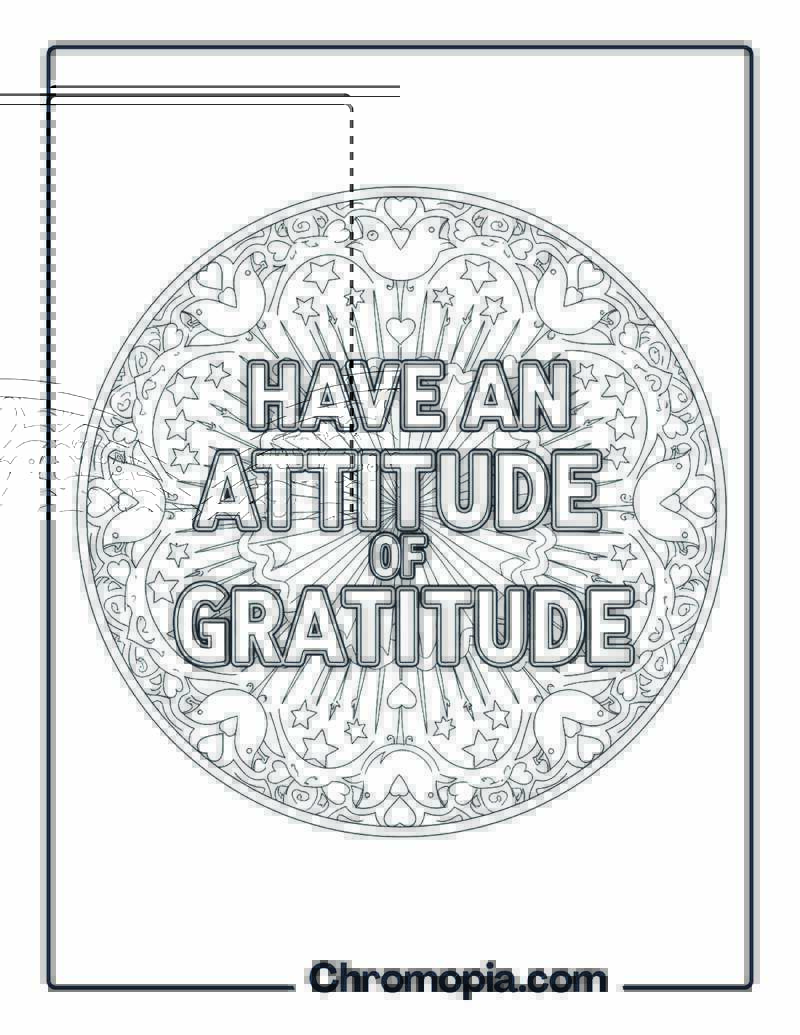 Have an Attitude of Gratitude Coloring Sheet