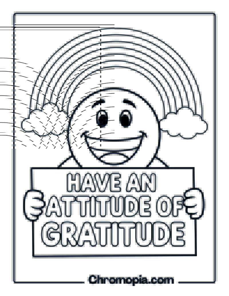 Have an Attitude of Gratitude Coloring Sheet