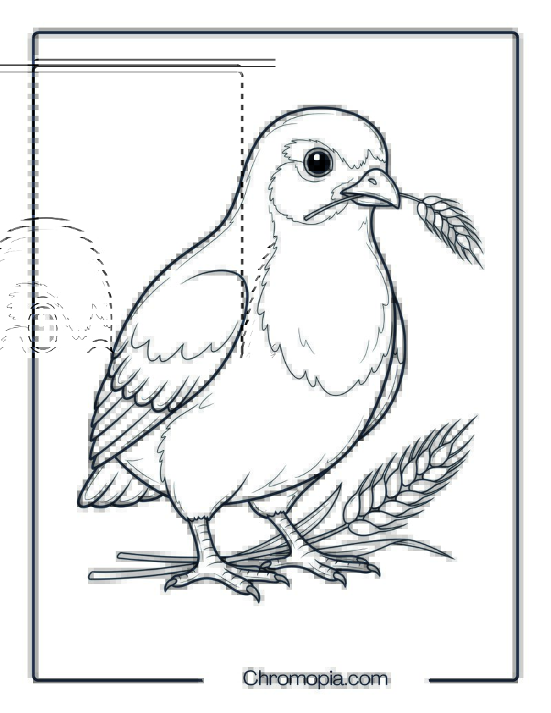 Harvest Bird Coloring Page