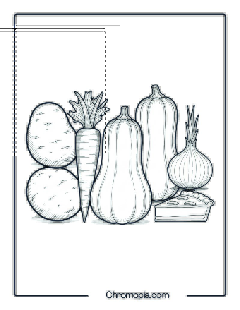 Harvest Food Coloring Page
