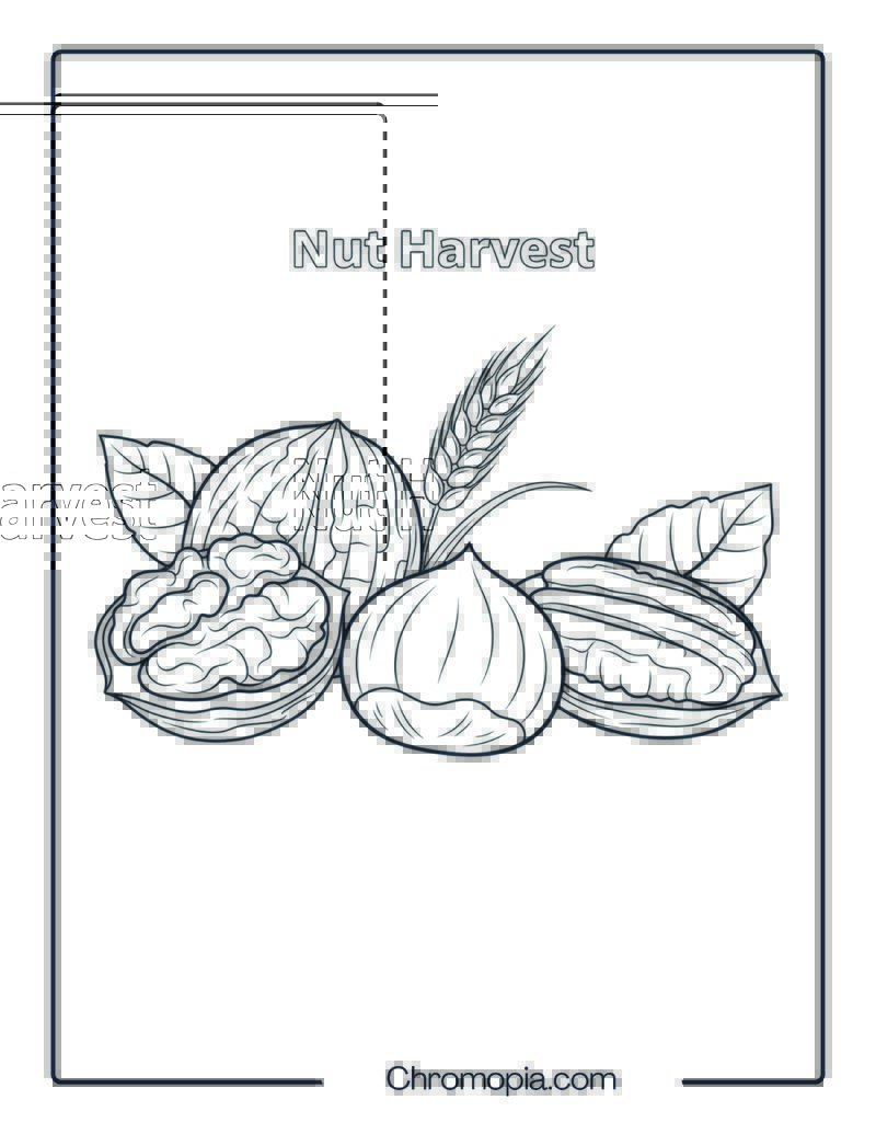 Nut Harvest Coloring Sheet