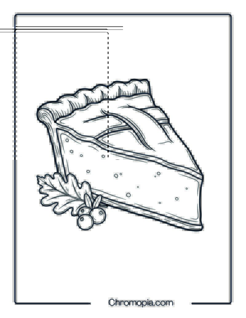 Thanksgiving Pie Coloring Sheet