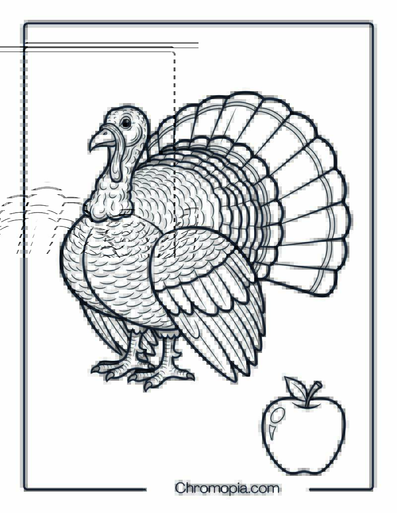 Thanksgiving Turkey Coloring Page